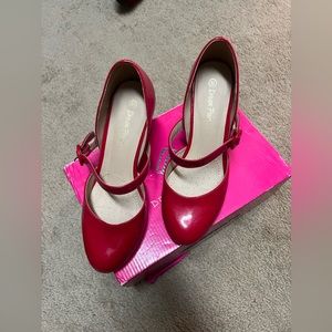 Red Mary Jane Heels Size 8
